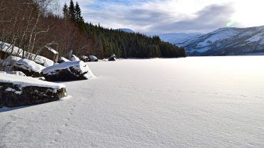 Vinter på Straumvatnet i Sørfold