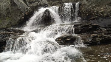 Naturlyden av en foss